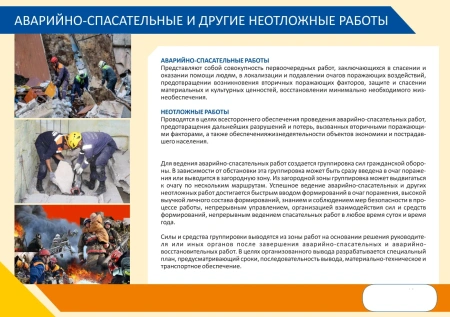 Комплект плакатов «Аварийно-спасательные и другие неотложные работы» (10 шт.)